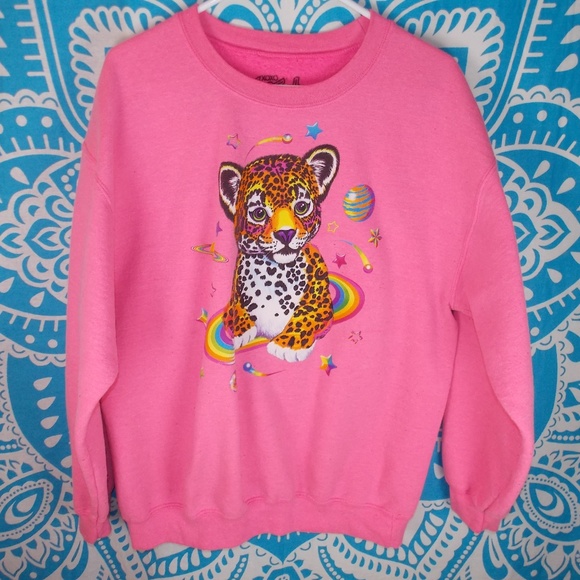 Lisa Frank Tops - Lisa Frank Tiger Sweatshirt Hot Pink Large L Retro